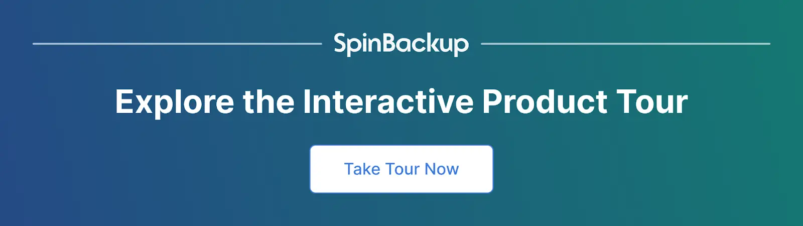 dark blue line break with white SpinBackup and button