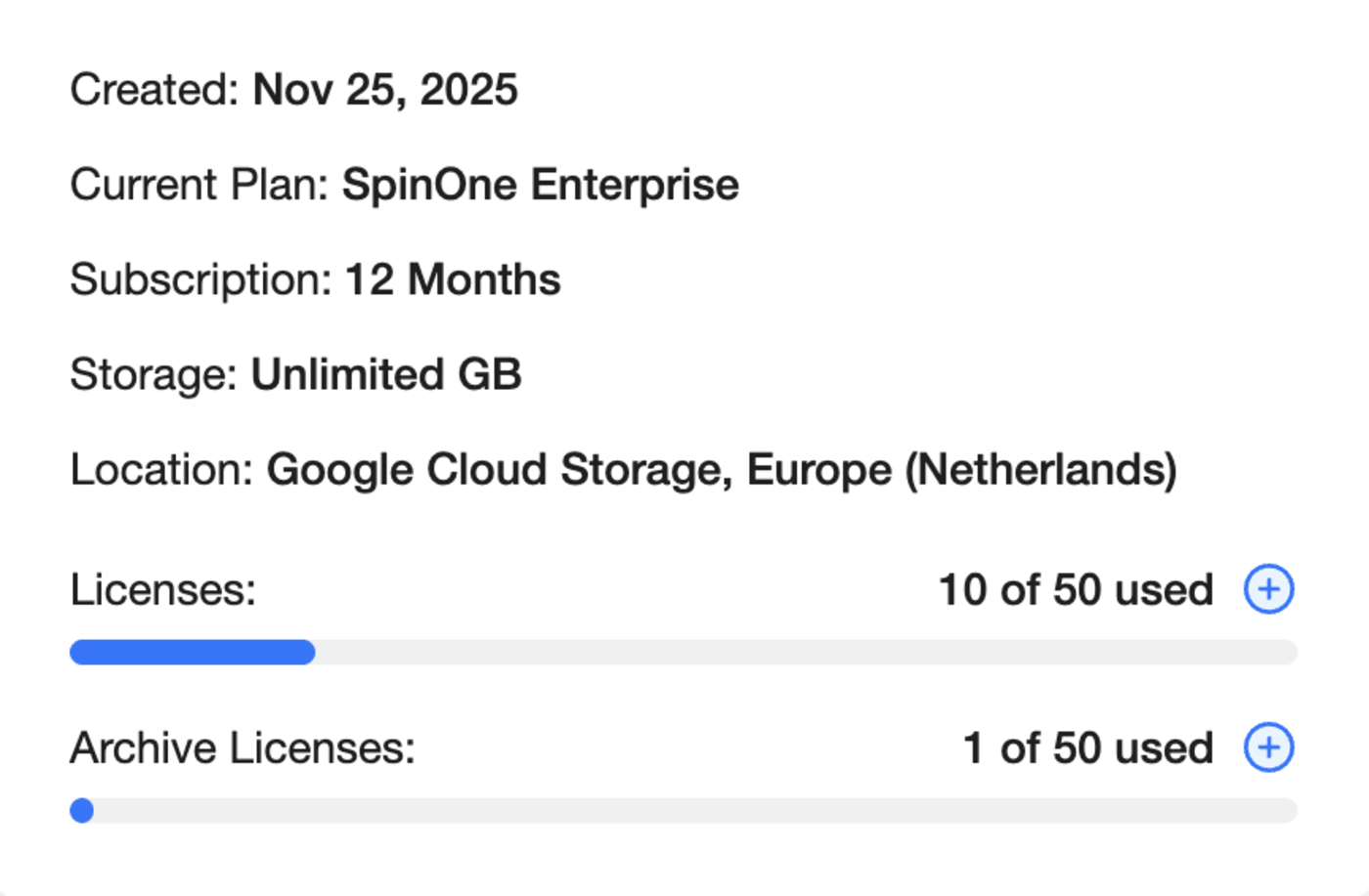 Backup Licenses Overview Overview of backup license options and settings