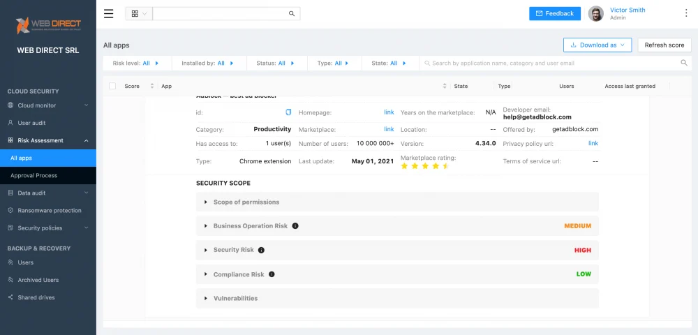 Google Workspace™ Application Risk Assessment