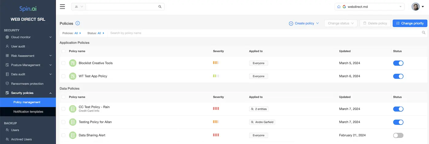 Google Workspace™ DLP tool