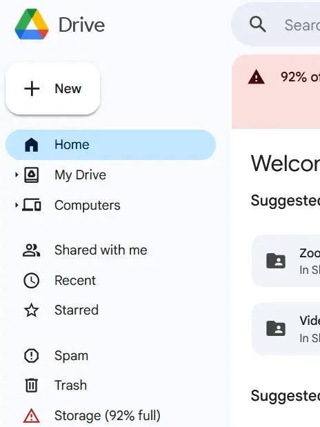 Recover files from Google Drive™ - sidebar