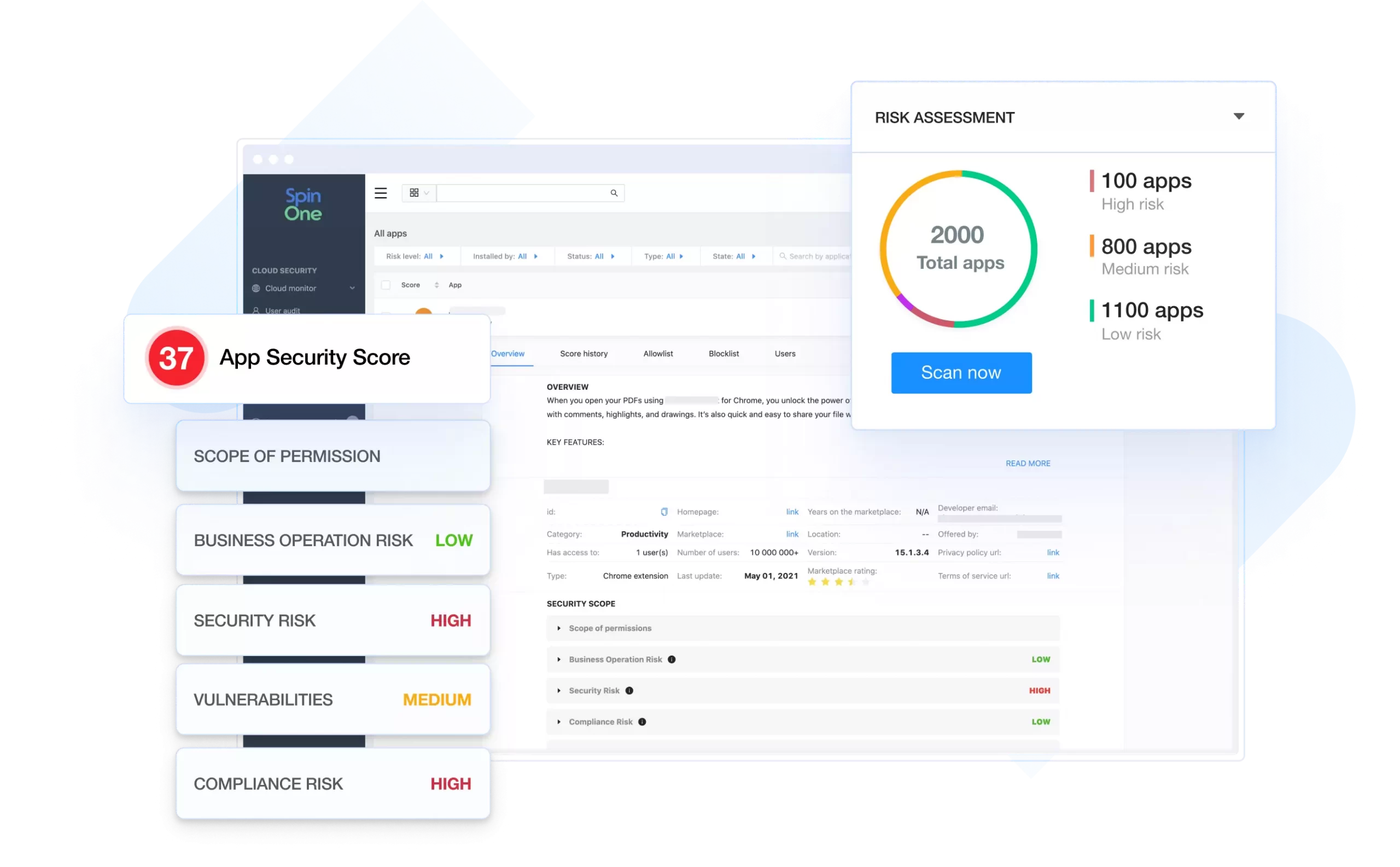 Risk Assessment Platform | Spin.AI Spin.ai SaaS Backup, SSPM, Recovery, and Risk Management