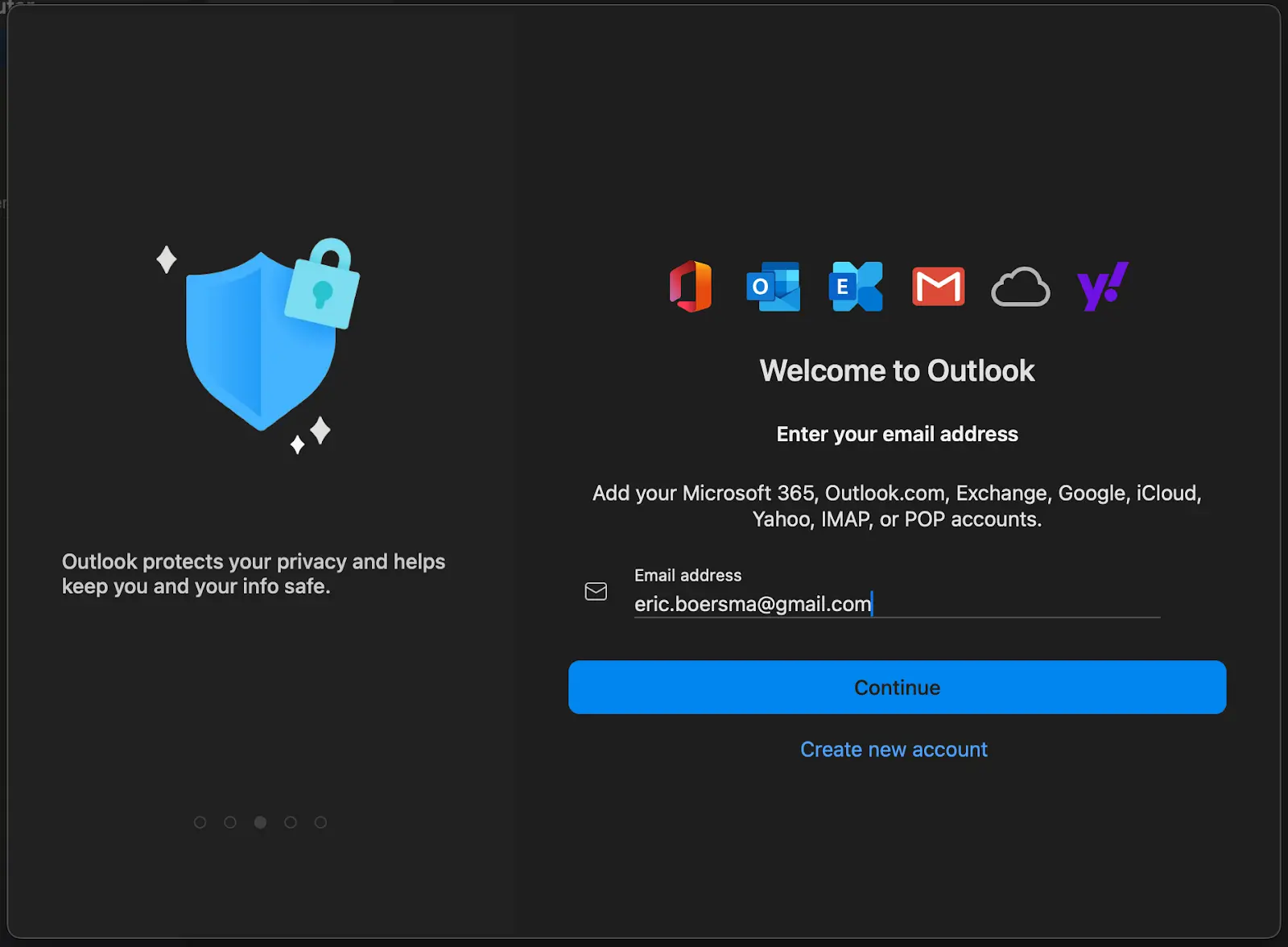 set up Gmail™ in outlook for Mac