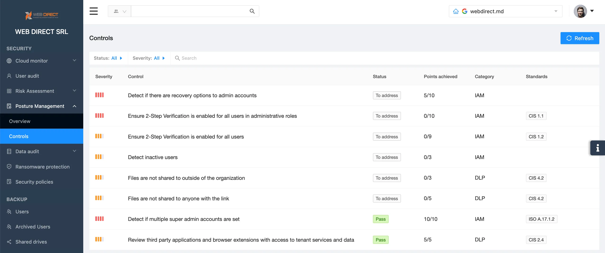 | Spin.AI SaaS Security - Misconfiguration control
