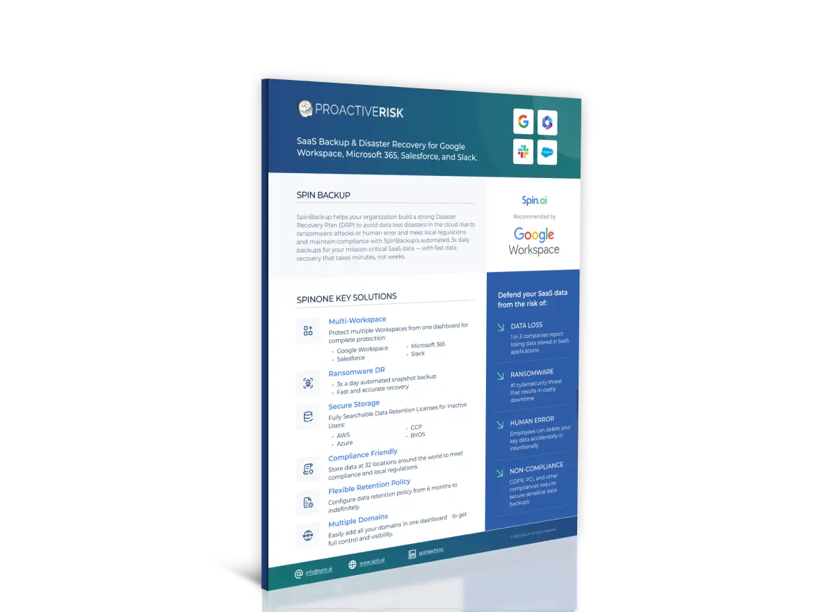 SpinBackup Product Brief