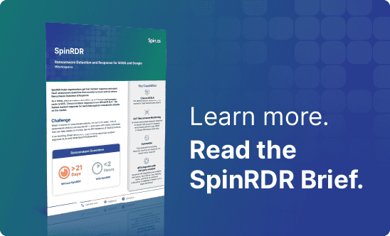 Read the SpinRDR Brief | Spin.AI Spin.ai SpinRDR Brief