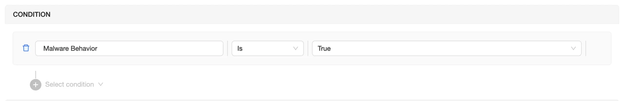 Malware Policy Conditions Setup | Spin.AI Spin.AI screen showing malware policy conditions configuration