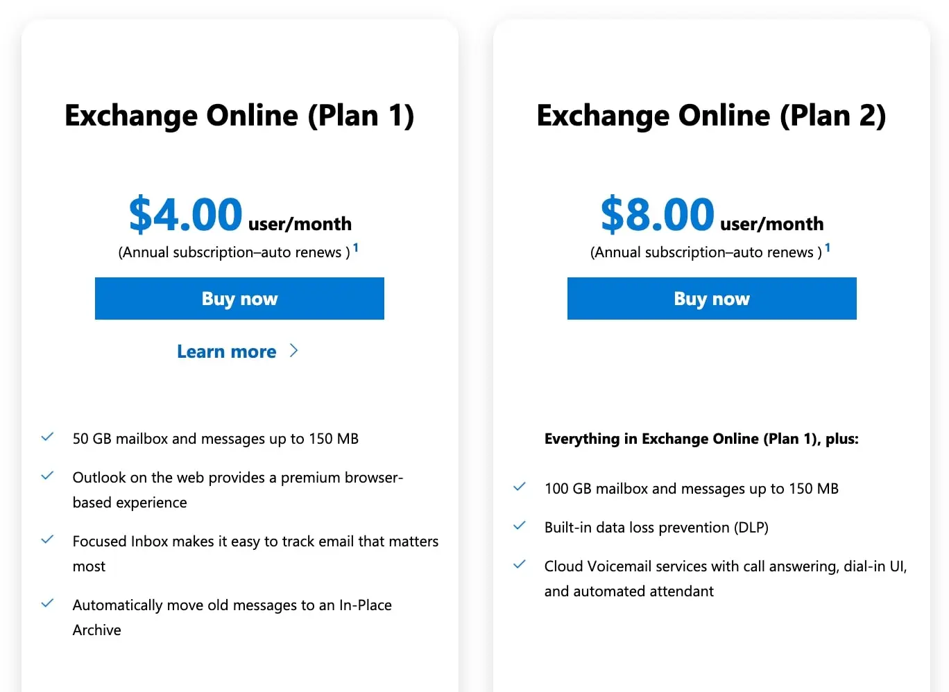 | Spin.AI What is Exchange Online: Pricing