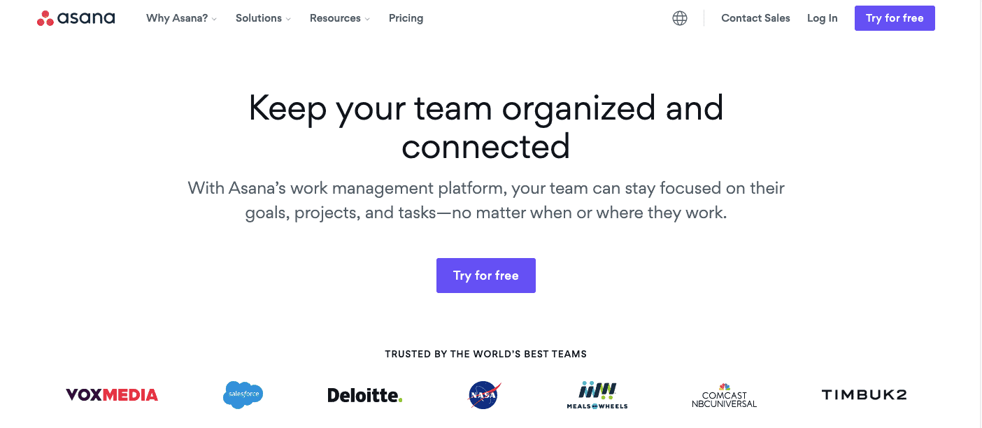 asana | Spin.AI Online project management tools: Asana