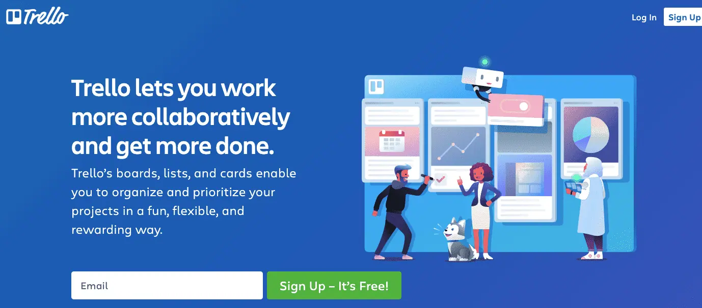 Trello project management software interface for SMBs