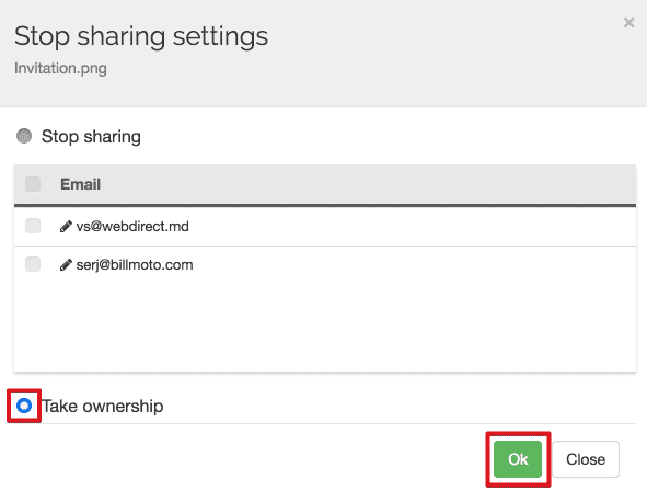 Stop Sharing Settings | Spin.AI Stop Sharing