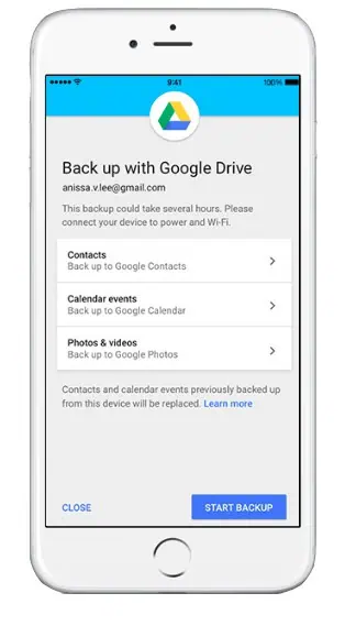| Spin.AI Comparison of iPhone backup using Google Drive and Spinbackup cloud-to-cloud backup