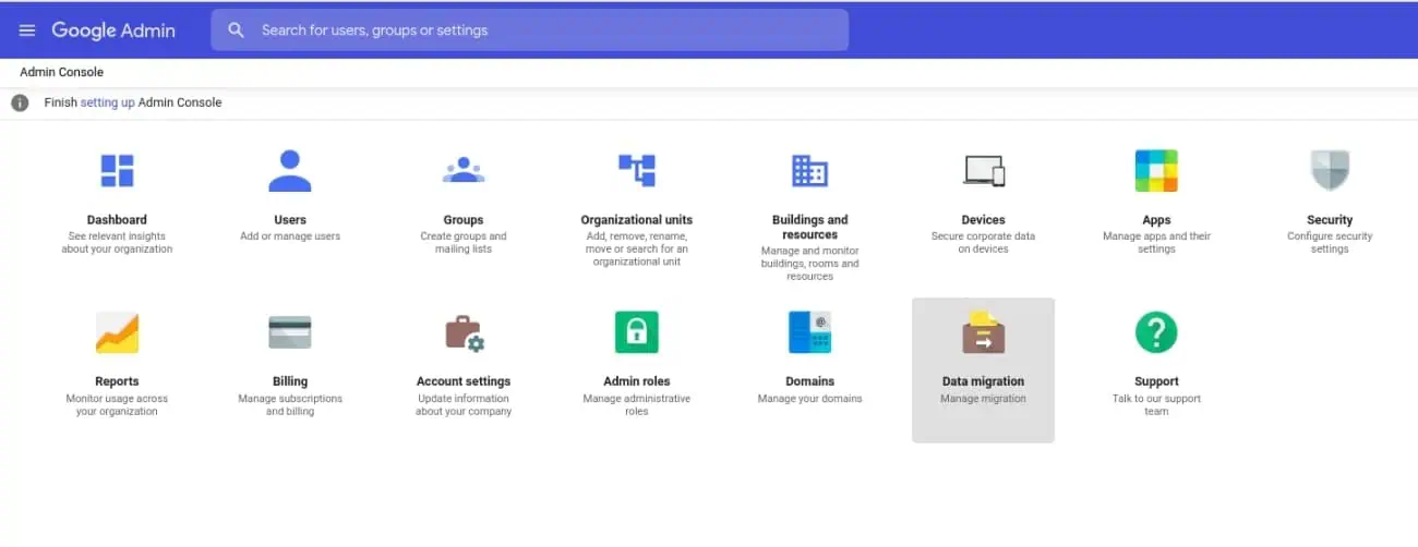 | Spin.AI transfer google account migration center