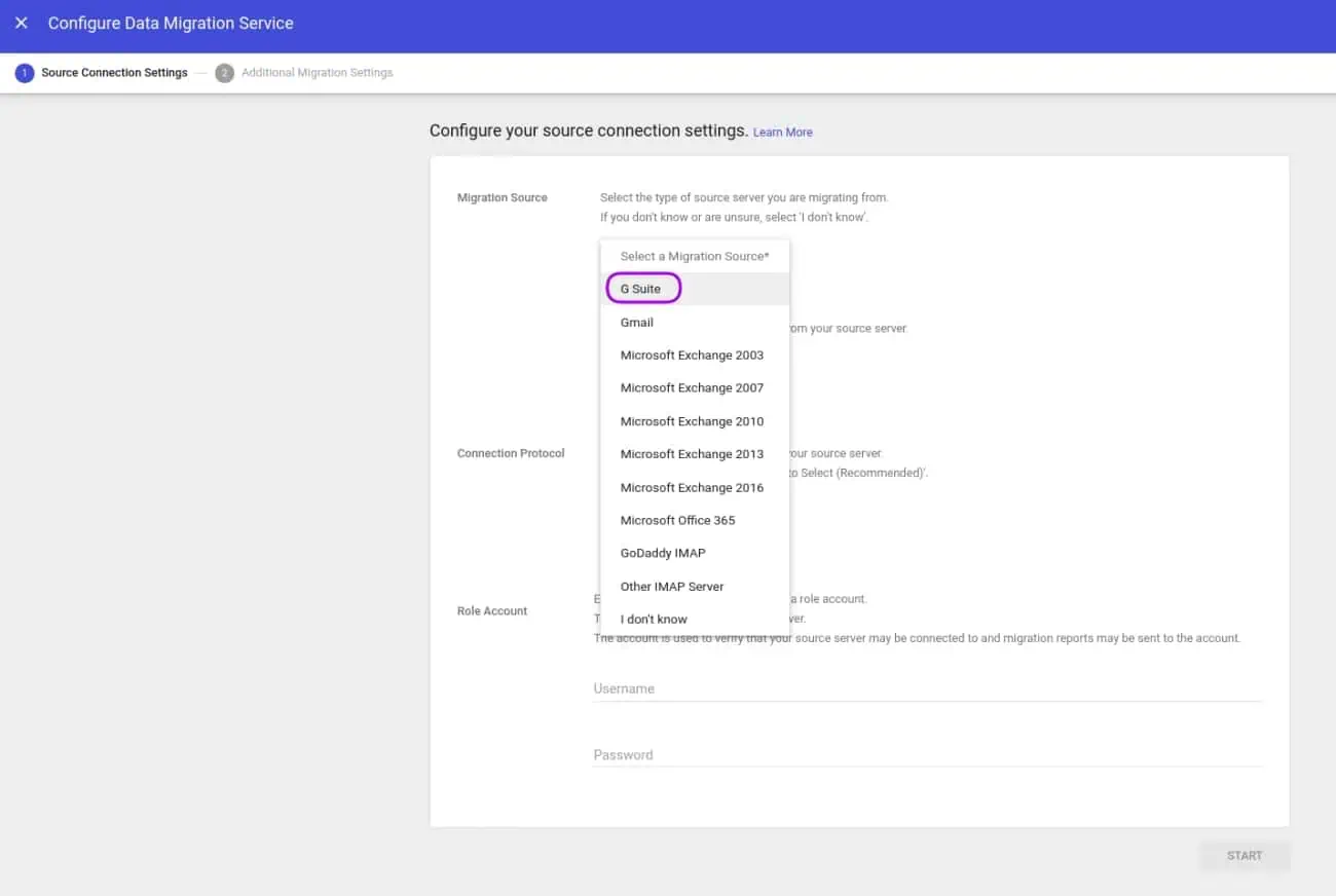 | Spin.AI transfer google account migration center 3
