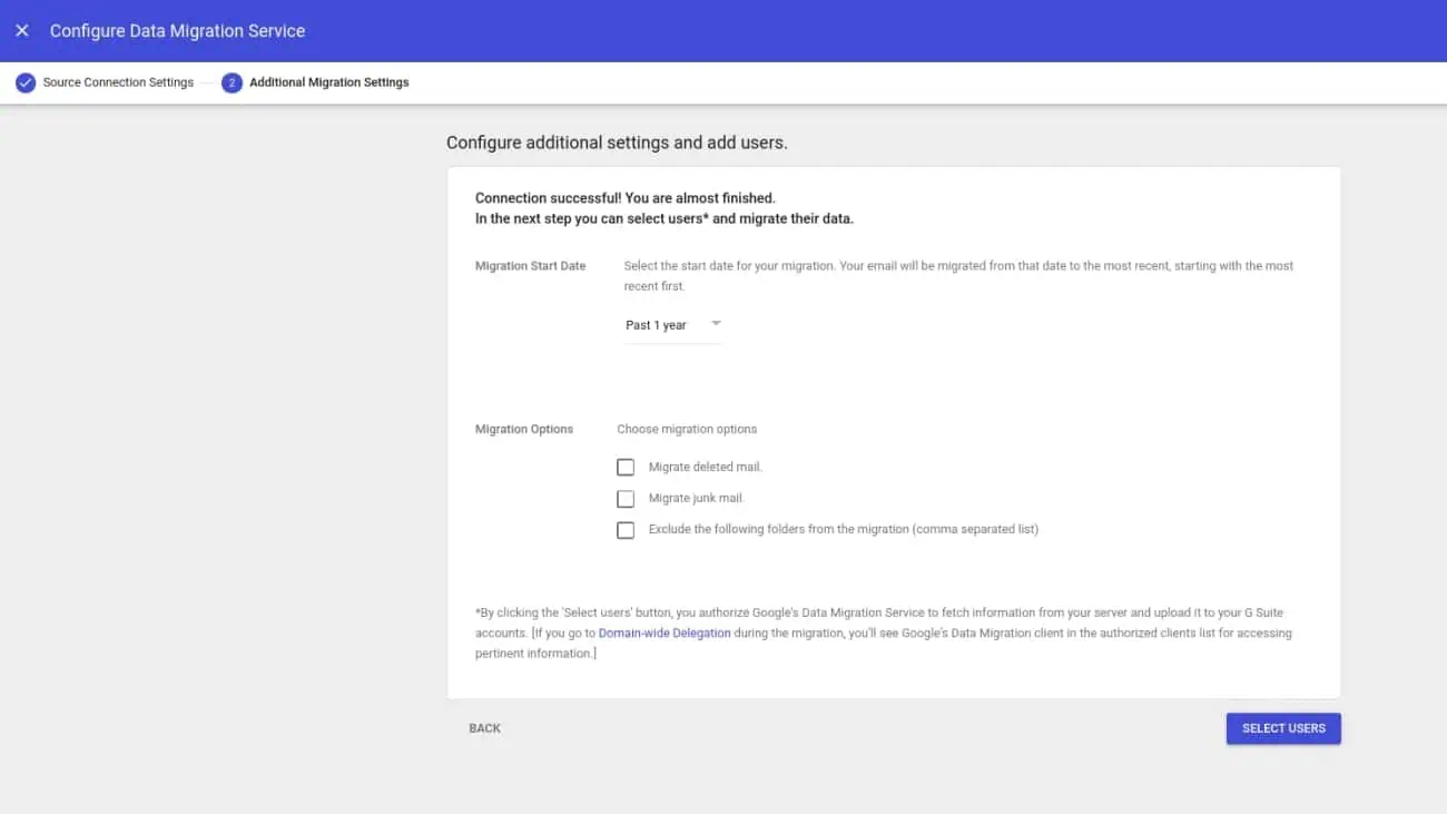 | Spin.AI transfer google account migration center 4