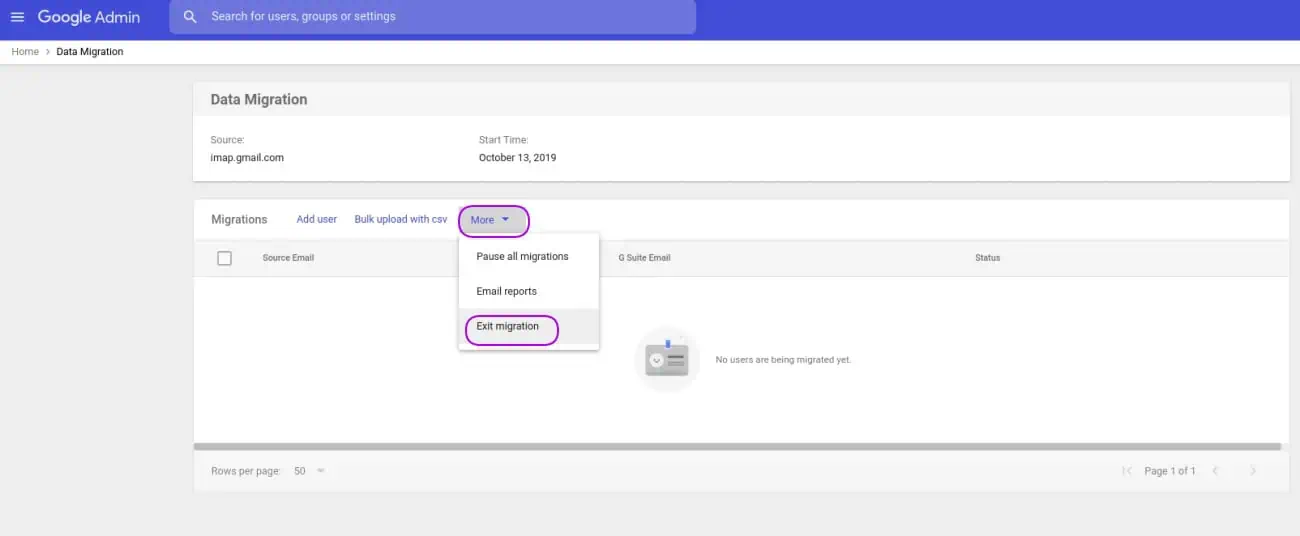 | Spin.AI transfer google account migration center 8