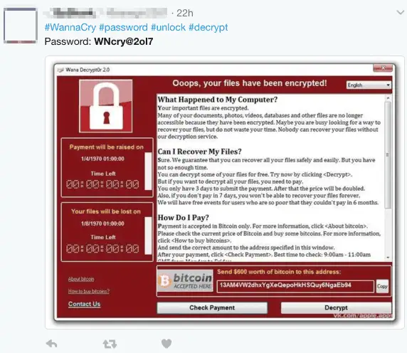 | Spin.AI wannacry decipher password