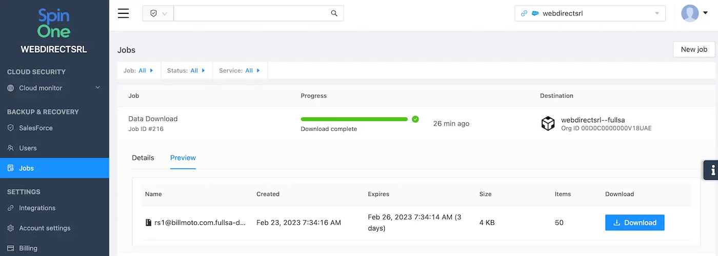 Salesforce Data Export Options: third party backup