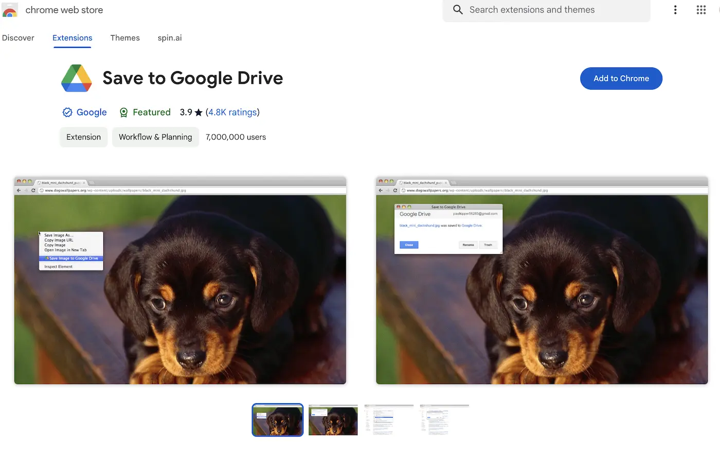 Save files directly to Google drive.