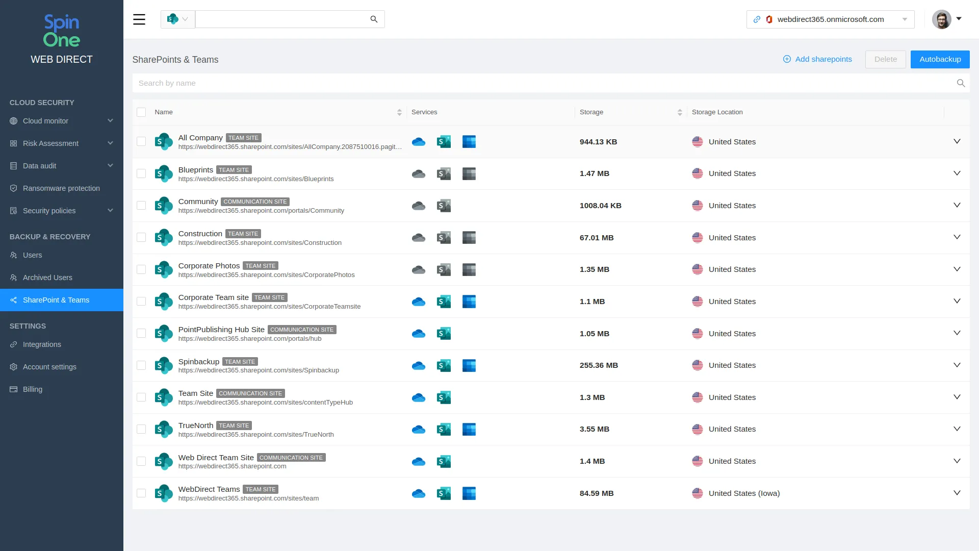 Go to Sharepoint and Teams section