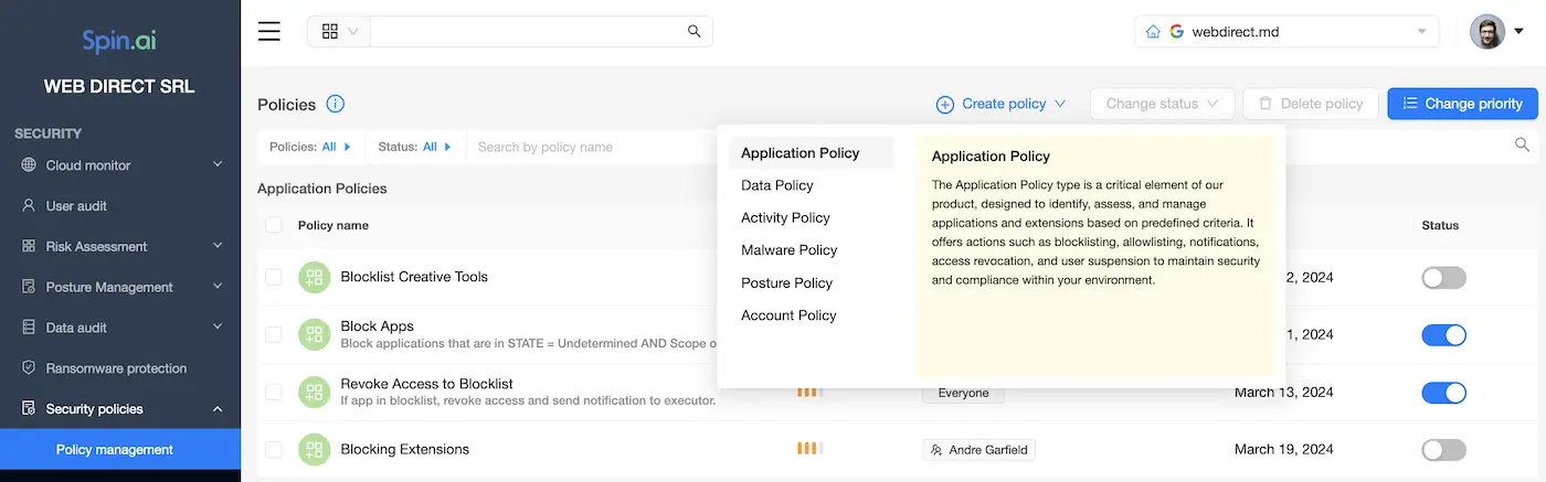 Security threat assessment application 
