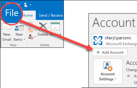 recreate outlook account manually1