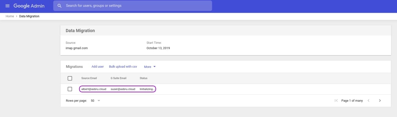 transfer google account migration center 7