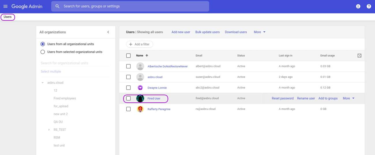 transfer google account rename user 