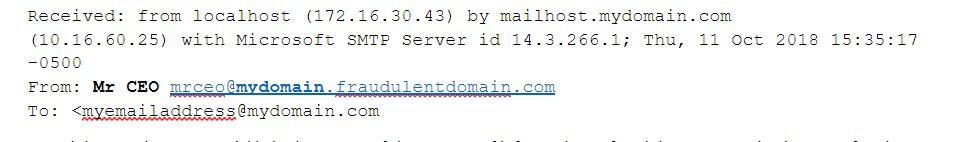 CEO Fraud: emble the CEO’s email address but may also include a fraudulent base domain