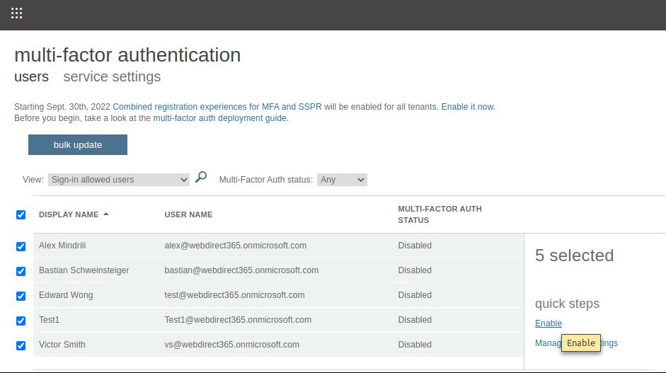 How to Enable Multi Factor Authentication Office 365