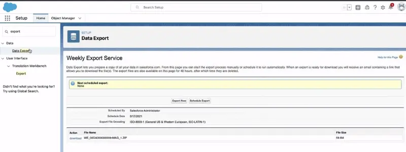 How to Back Up Salesforce: Data Export