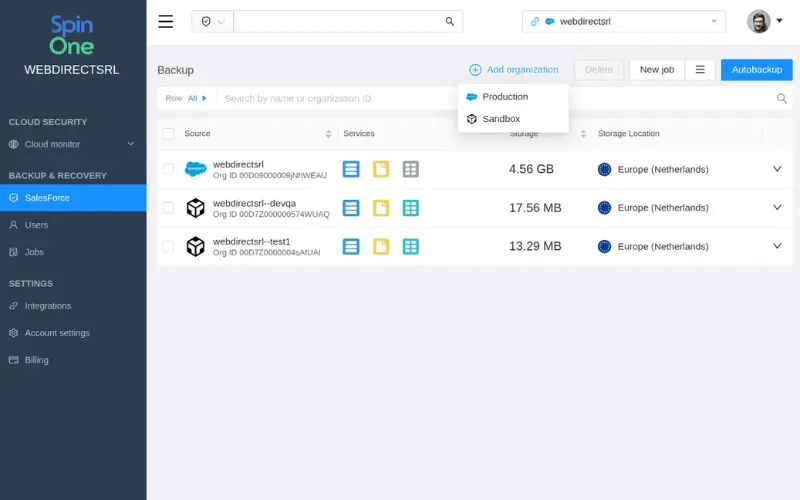 Backup Salesforce Data with SpinBackup