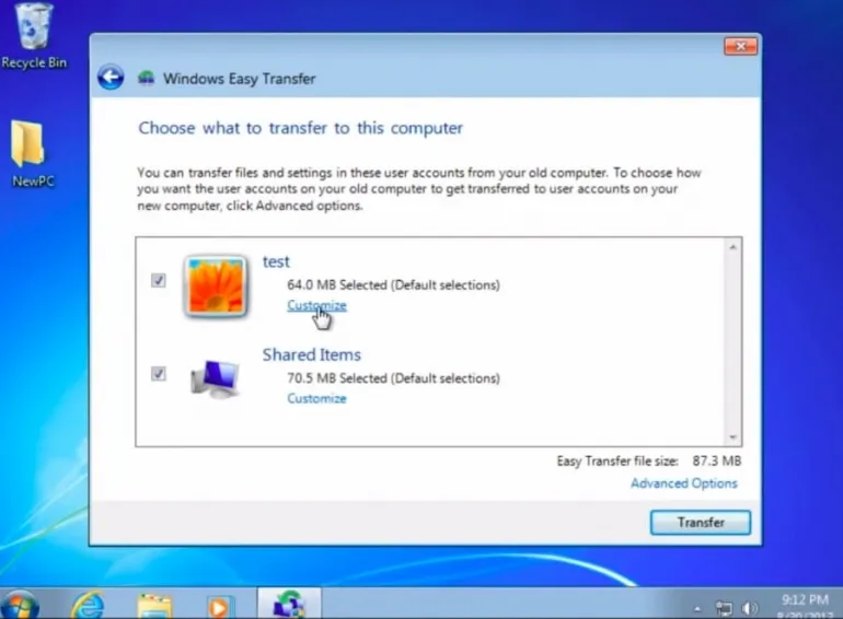 how to backup Outlook account settings