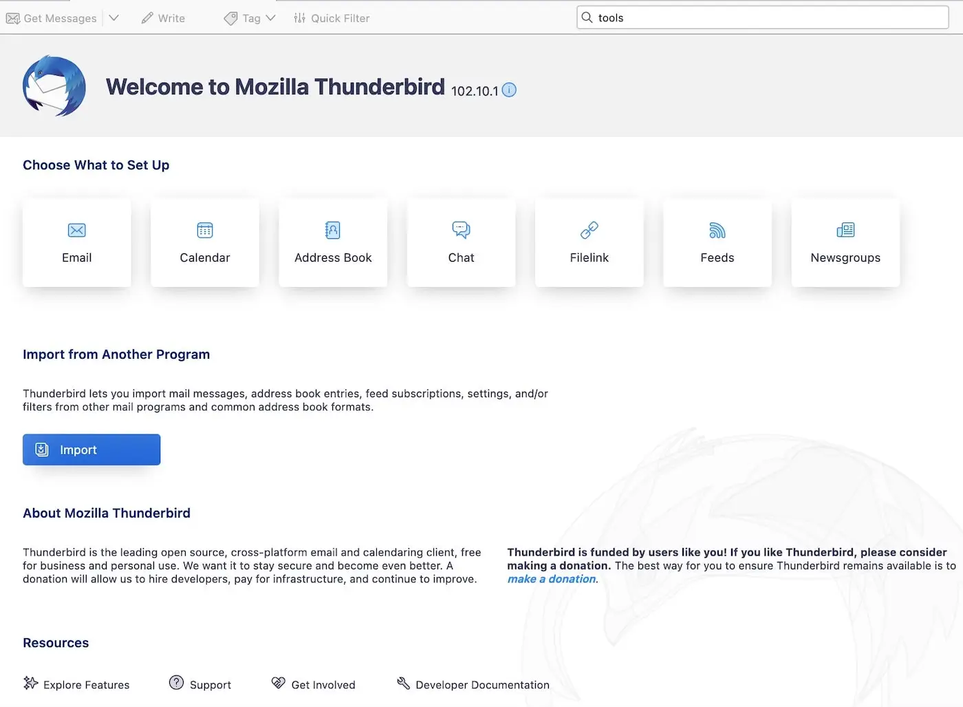 Mozilla Thunderbird option to import MBOX to Gmail™