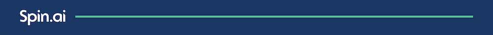 Spin.AI | Spin.AI Spin.ai logo on a dark blue banner with a thin green progress bar across the width.