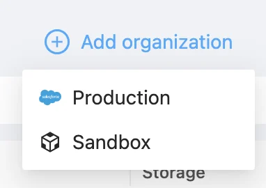 Screenshot showing detailed connection configuration for Salesforce environment in SpinOne