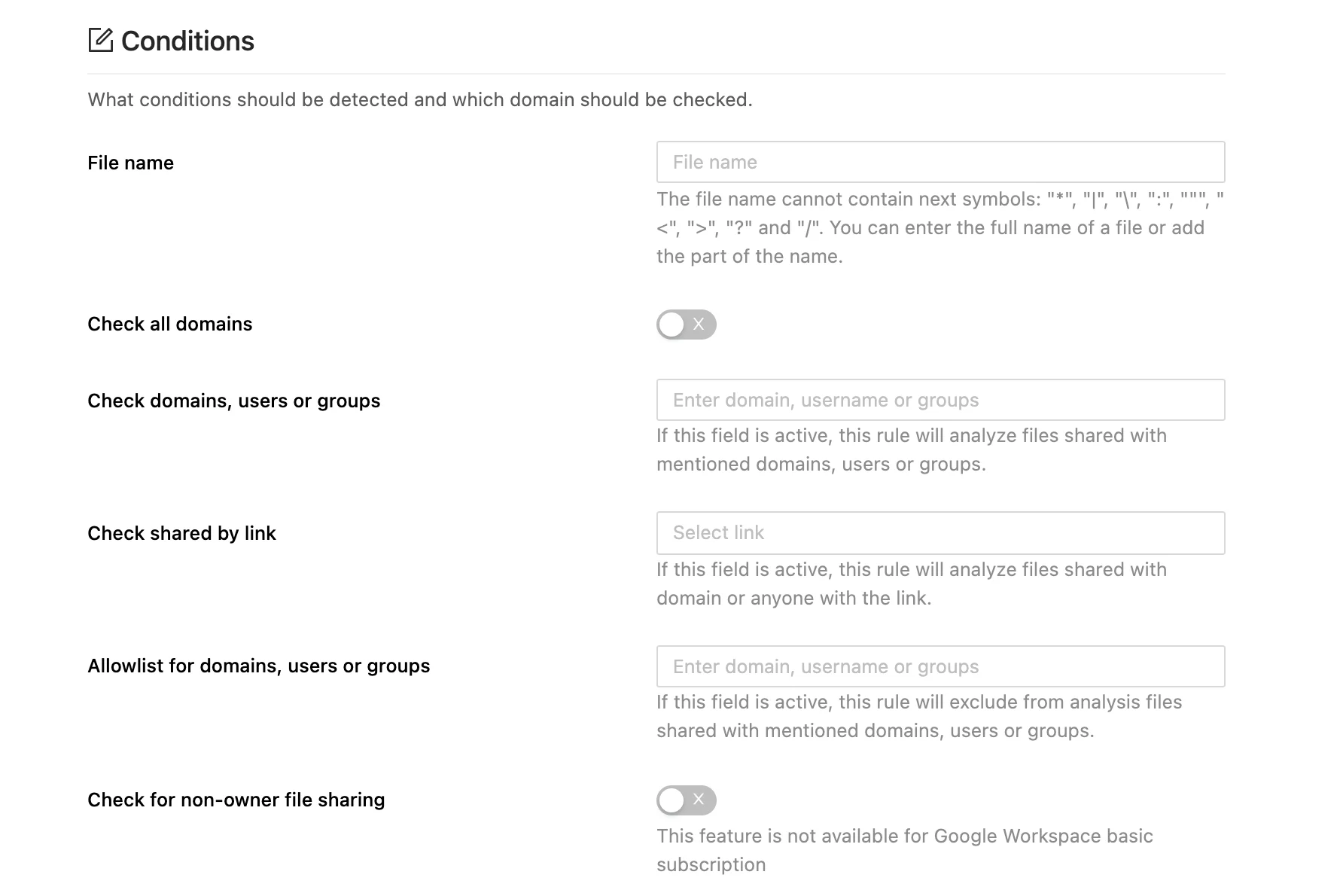 Google Workspace data policies screenshot 1 | Spin.AI Screenshot of Google Workspace data policies overview on SpinOne help page