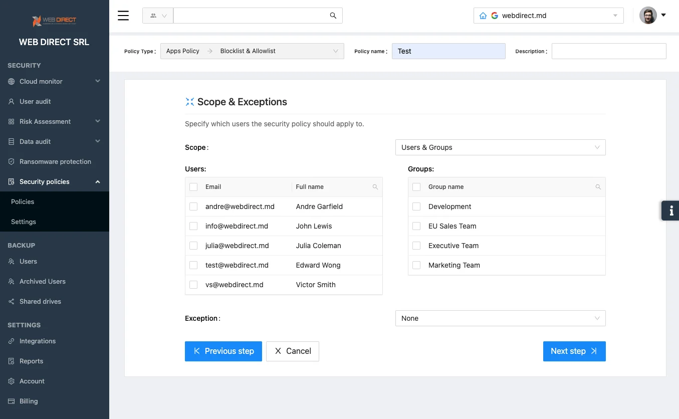 Q1 2023 Google Groups Support | Spin.AI Q1 2023 Google Groups support feature update