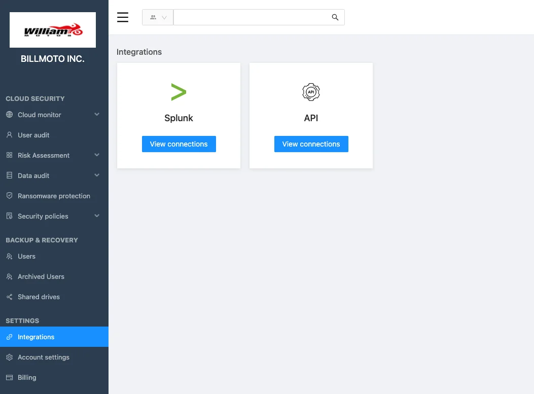 SpinOne GWorkspace Public API Setup | Spin.AI SpinOne GWorkspace Public API setup screen showing configuration options