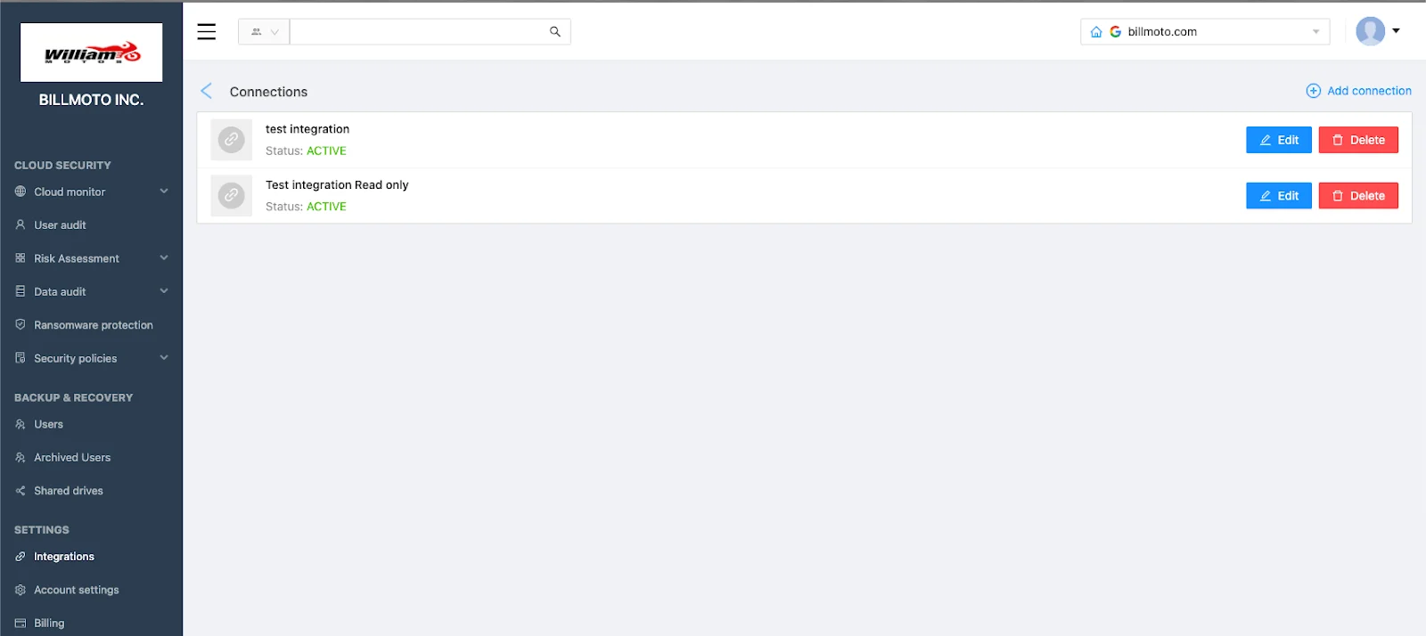 SpinOne GWorkspace Public API Setup Detail | Spin.AI SpinOne GWorkspace Public API setup screen with detailed settings