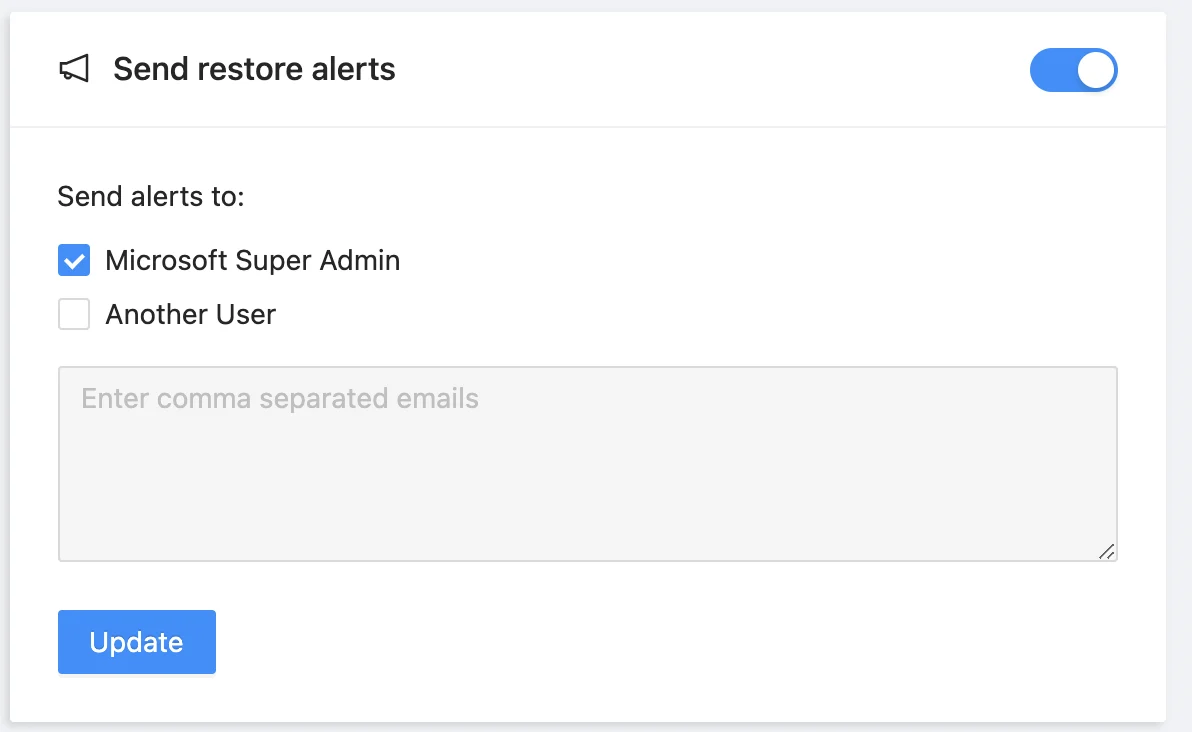 SpinOne Microsoft 365 reporting setup screen with report details