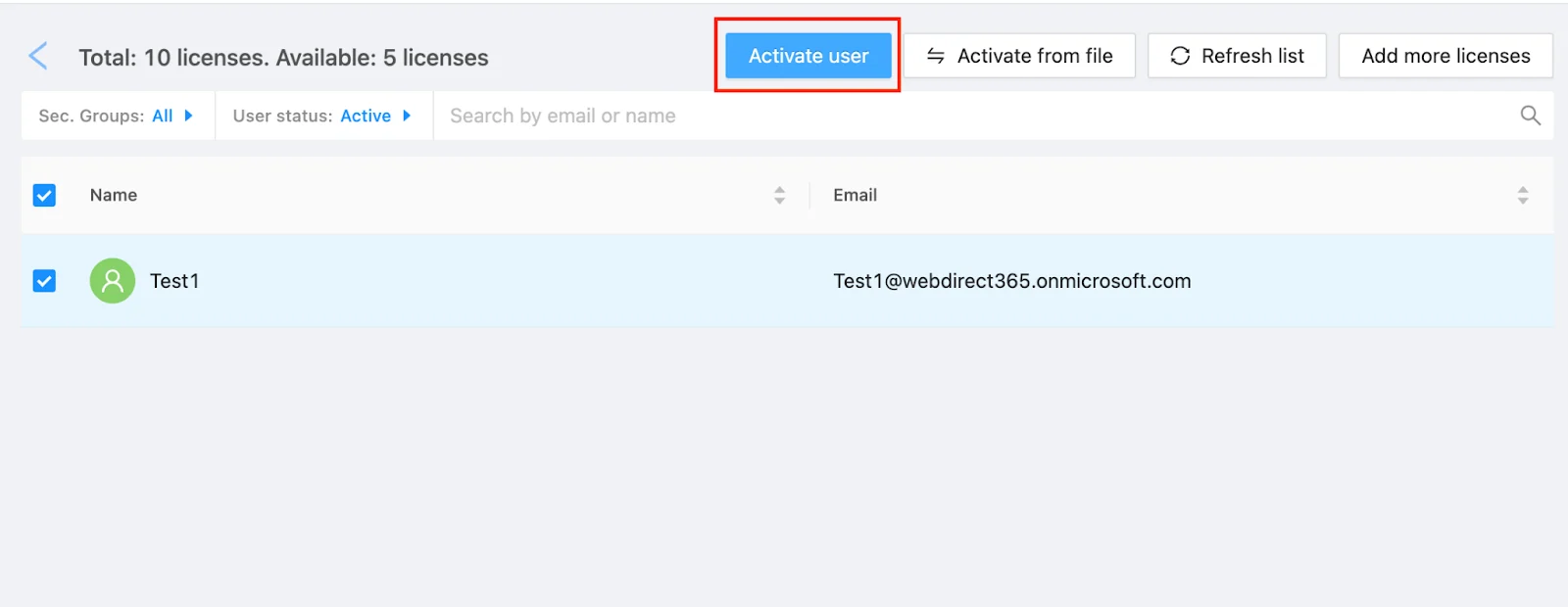 Storage Location Settings for New Users | Spin.AI Screenshot of storage location settings for new users in SpinOne