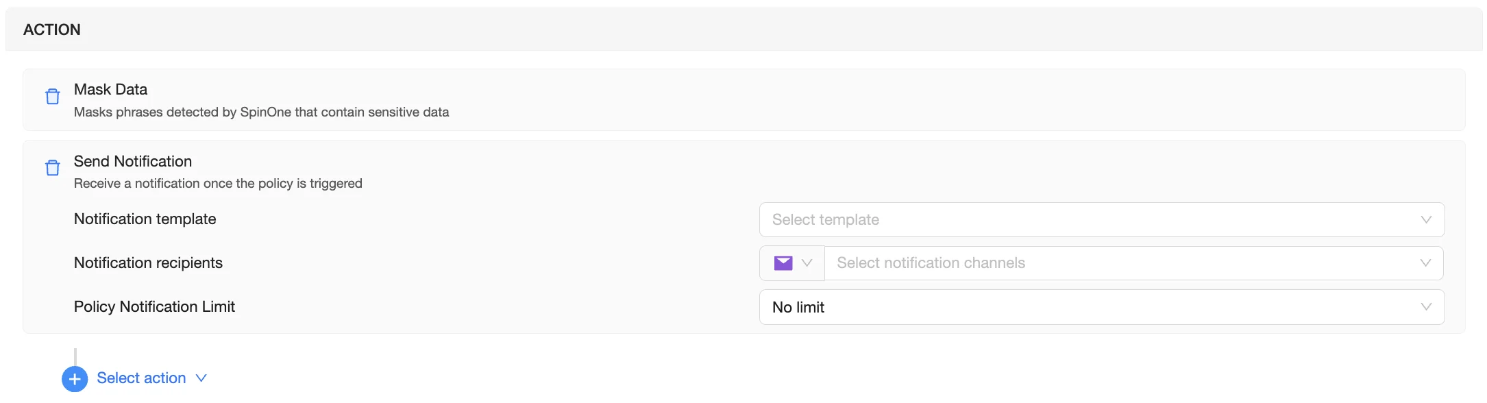 Custom Sensitive Data Detection | Spin.AI Screenshot showing custom sensitive data detection in SpinOne