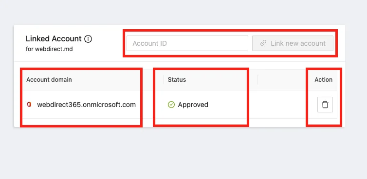 SpinOne account linking interface screenshot