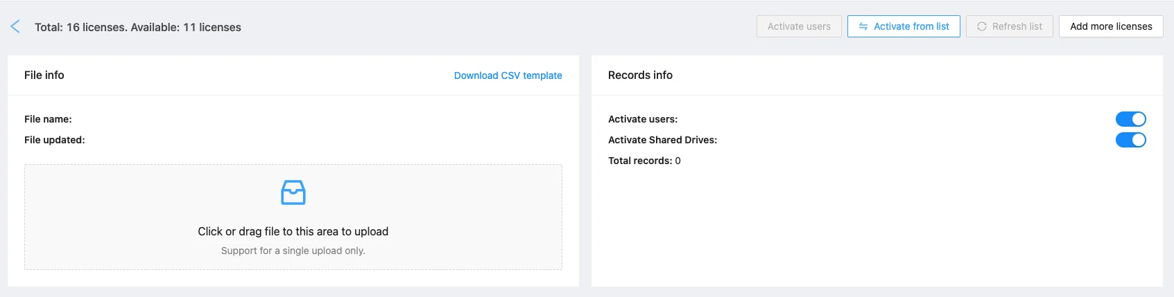 Bulk activate feature screenshot from Spin.AI Q2 2022 recap