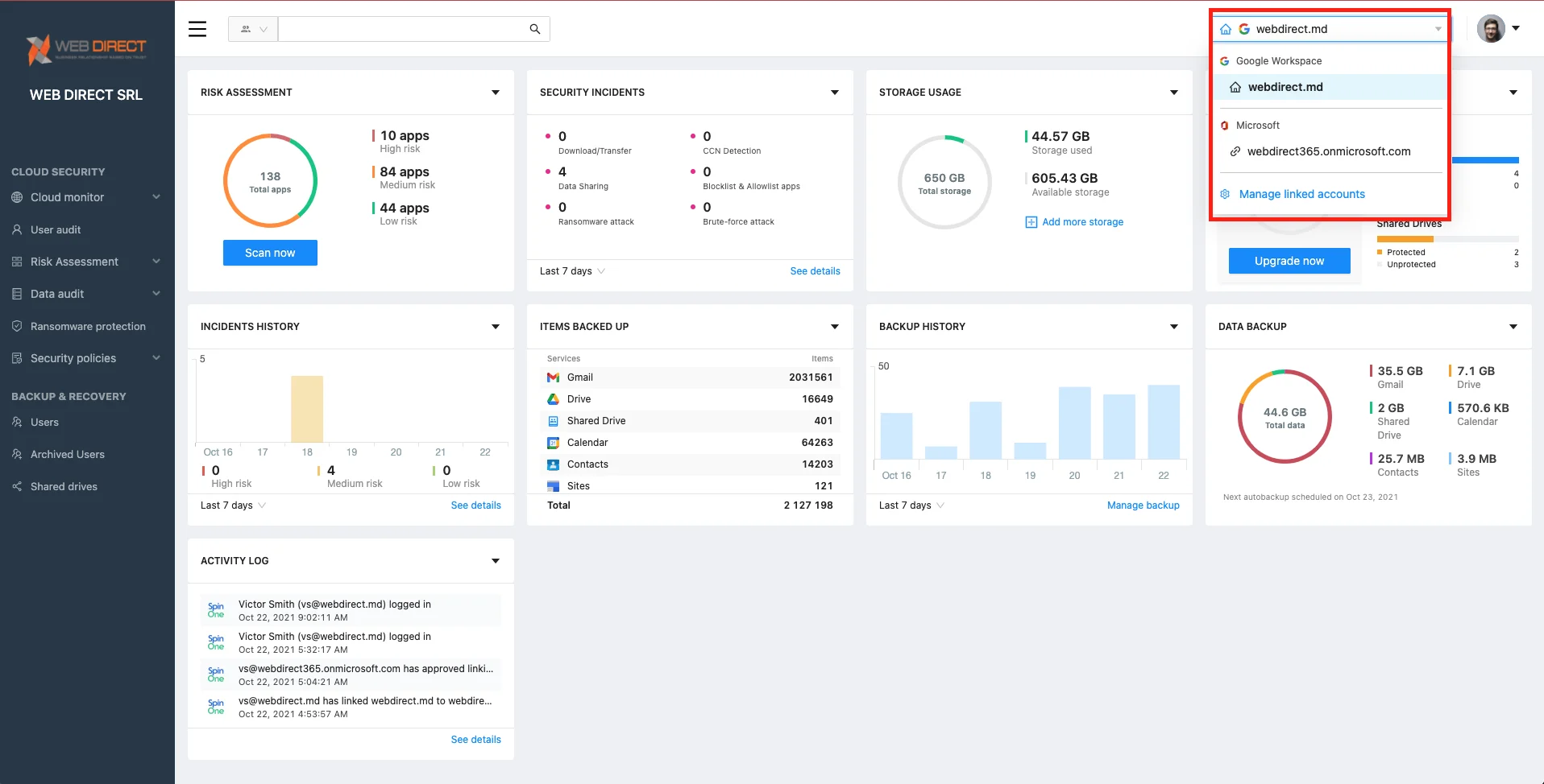 Q4 2021 Product Update Summary | Spin.AI Spin.AI Q4 2021 product update summary screenshot
