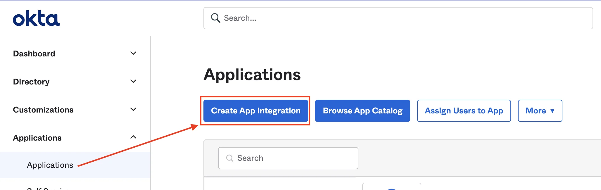 Create SpinOne Integration in Okta | Spin.AI Screenshot of creating an application integration in Okta for SpinOne