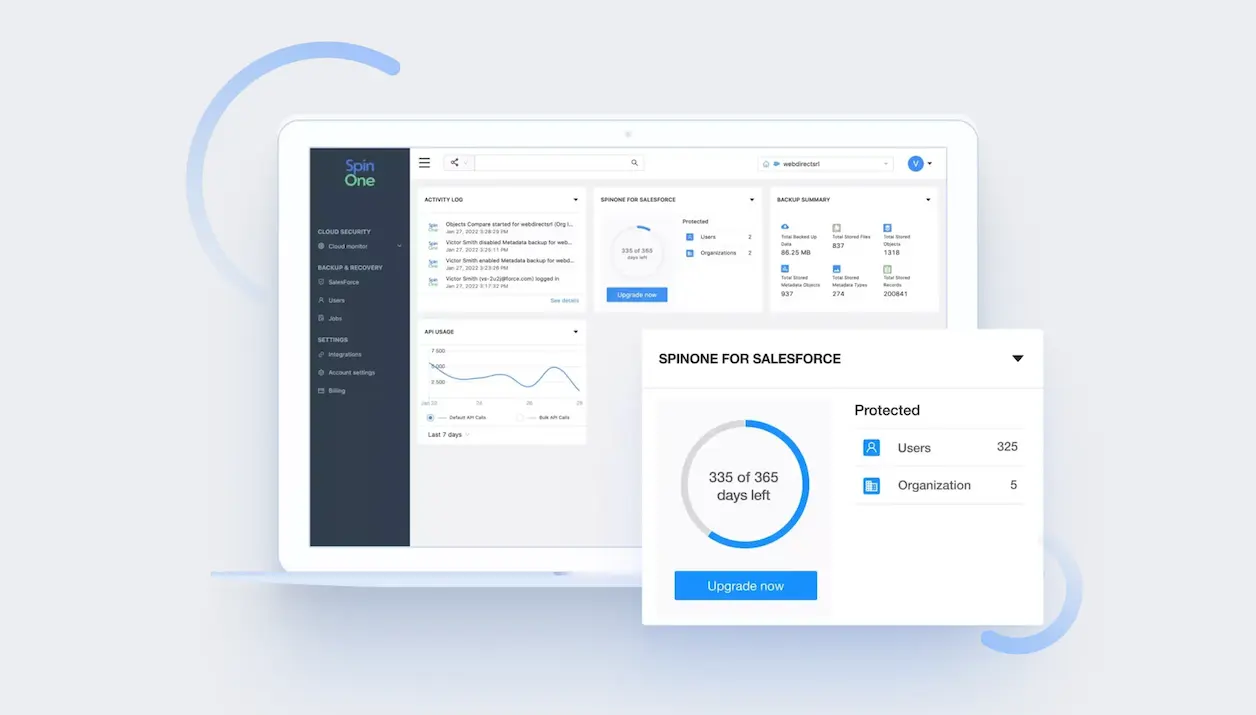 SpinOne for Salesforce Fast Salesforce Backup Tools