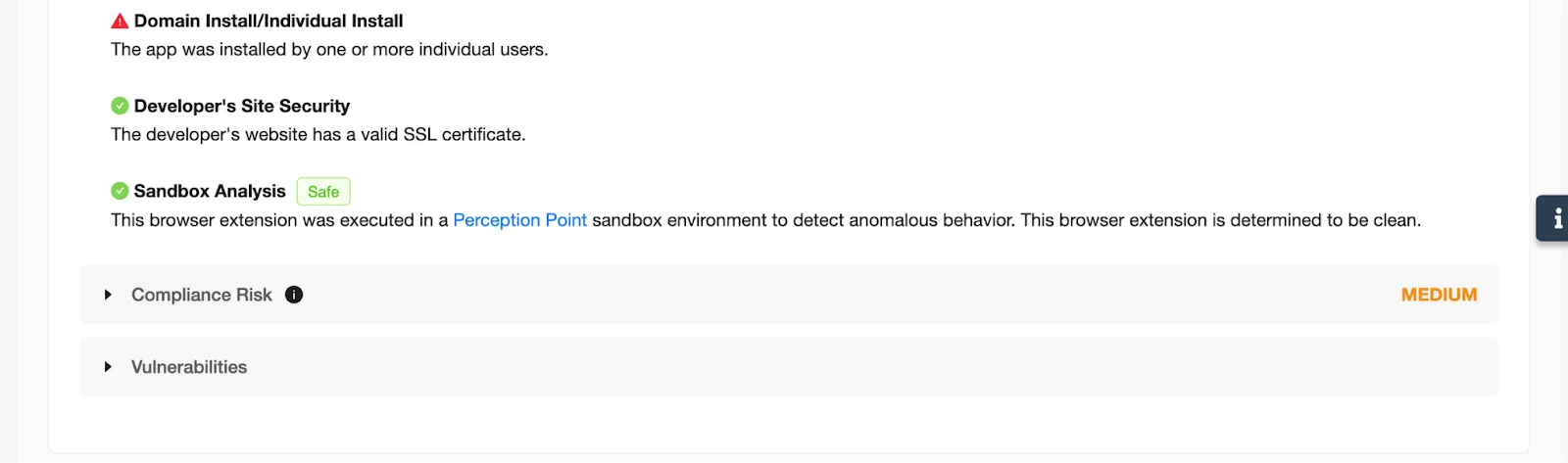 Sandbox Analysis for Extensions