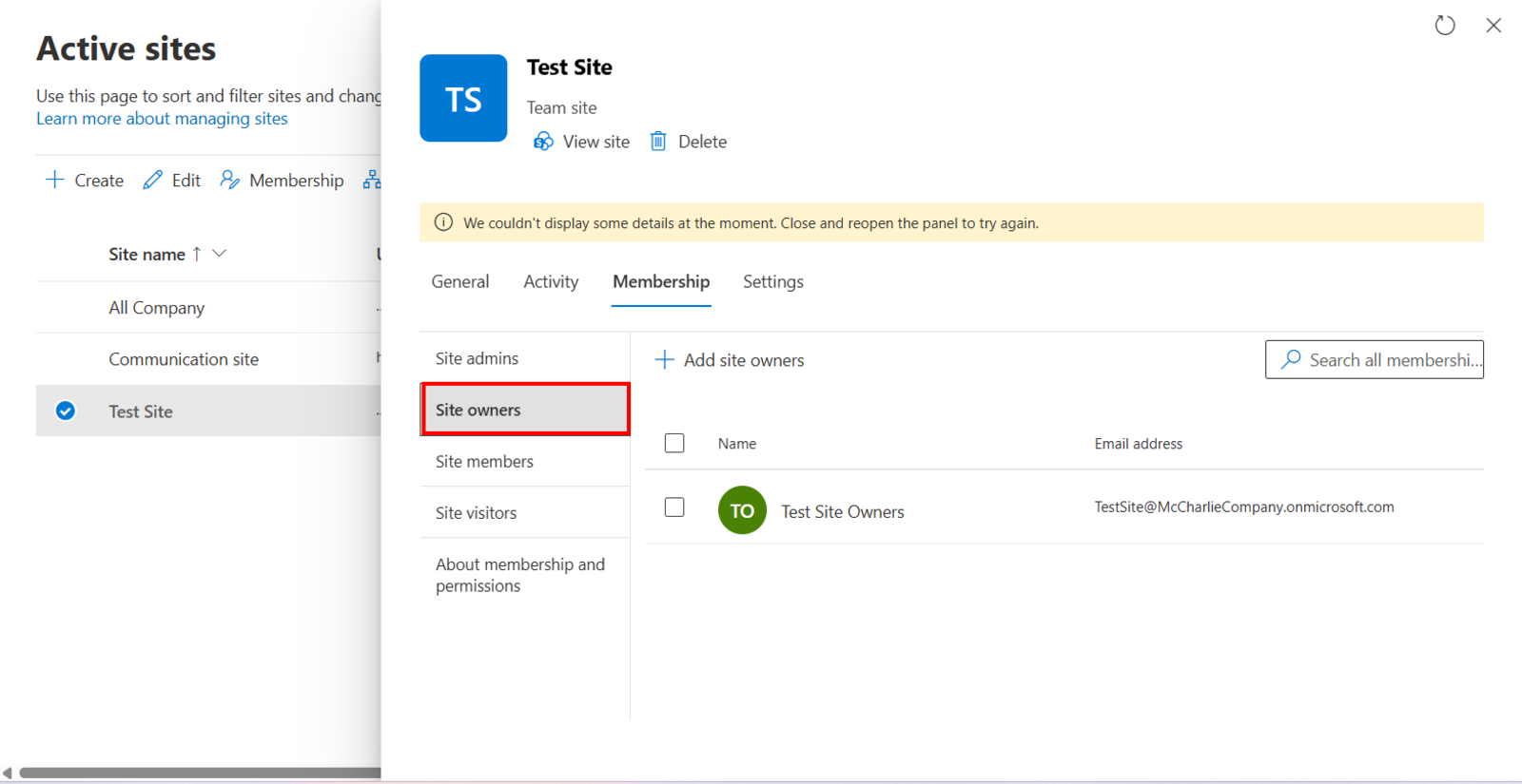 Assign ownership and verify storage